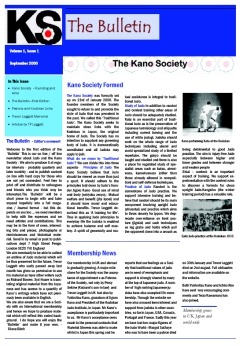 The Kano Society Bulletin
